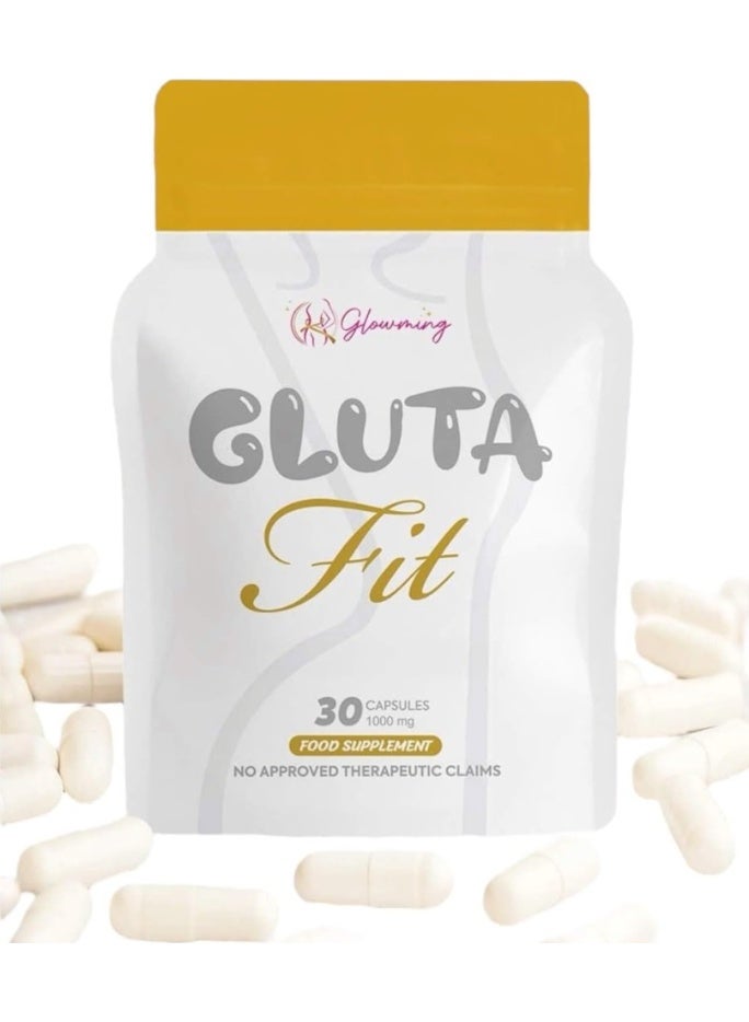 غلومنج غلوتا فيت (GLUTA Fit): إل-غلوتاثيون + كولاجين بحري مع إل-كارنيتين (100 ملغ) – 30 كبسولة لنضارة البشرة ودعم الكولاجين والجمال. - Image 1