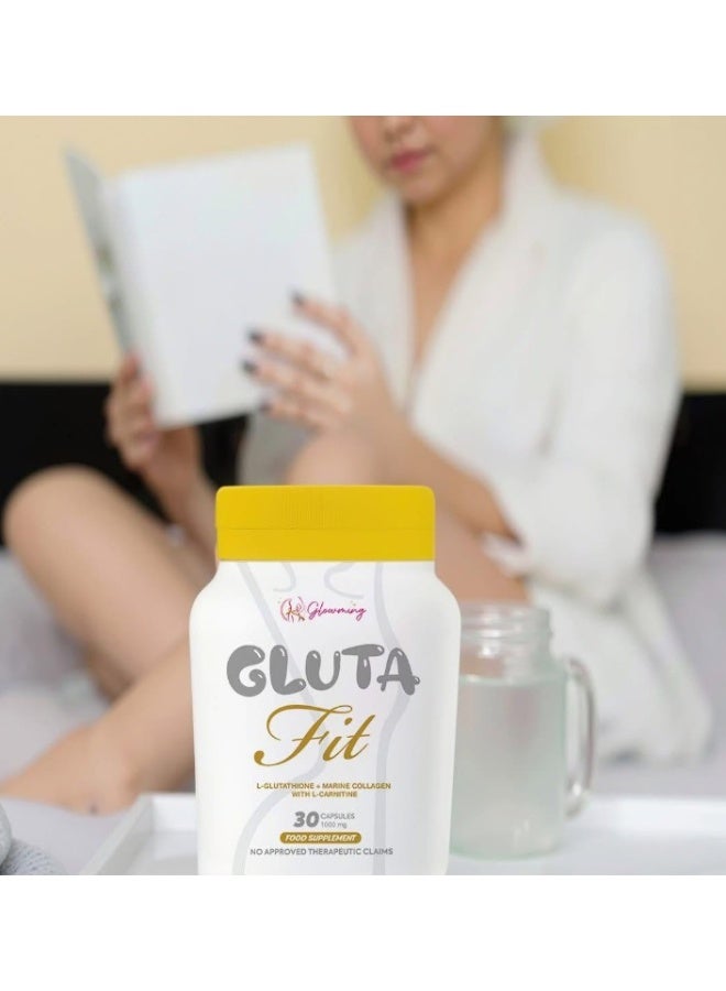 غلومنج غلوتا فيت (GLUTA Fit): إل-غلوتاثيون + كولاجين بحري مع إل-كارنيتين (100 ملغ) – 30 كبسولة لنضارة البشرة ودعم الكولاجين والجمال. - Image 4