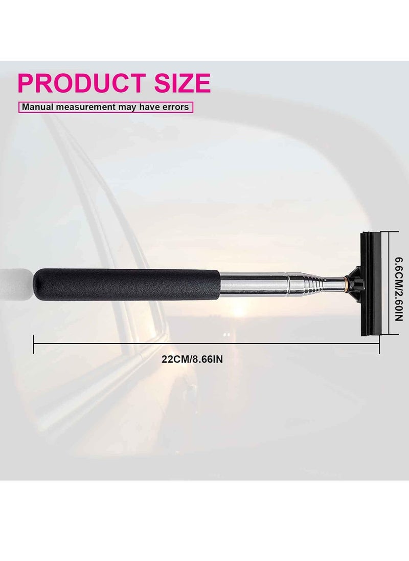 MOCOM Universal Car Rearview Mirror Wiper with Telescopic Long Rod | Retractable Auto Glass Squeegee | Portable Automotive Mirror Cleaner for Raindrops, Snow, and Fog | Easy-to-Store Car Accessory  - Image 3