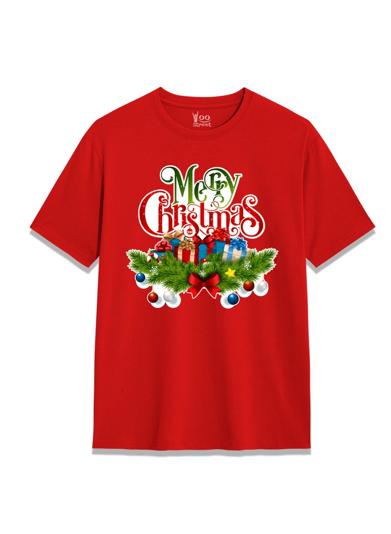 Yoo Street Merry Christmas & Happy New Year T-Shirt - Spread Holiday Cheer with Festive Spirit and Joy