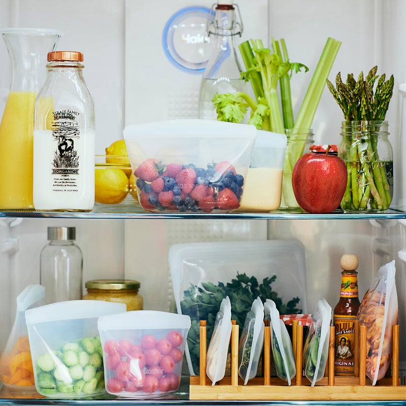 Stasher Premium Silicone Reusable Food Storage Bags, 4-Pack, Multi, Multi-Use Food Storage Bags, Lunch Bag, Travel Containers, BPA Free, Leak-free, Dishwasher-Safe, Eco-friendly - Image 3