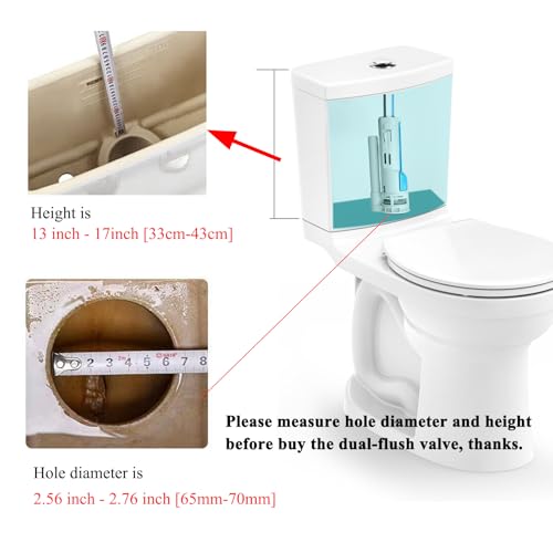 VALLVATER Teaayako Toilet Flush Valves 2-Inch Dual Flush Valve Replacement kit for 2-Piece toilet tank Compatible with TOTO THU435 THU224 flush valve - Image 3