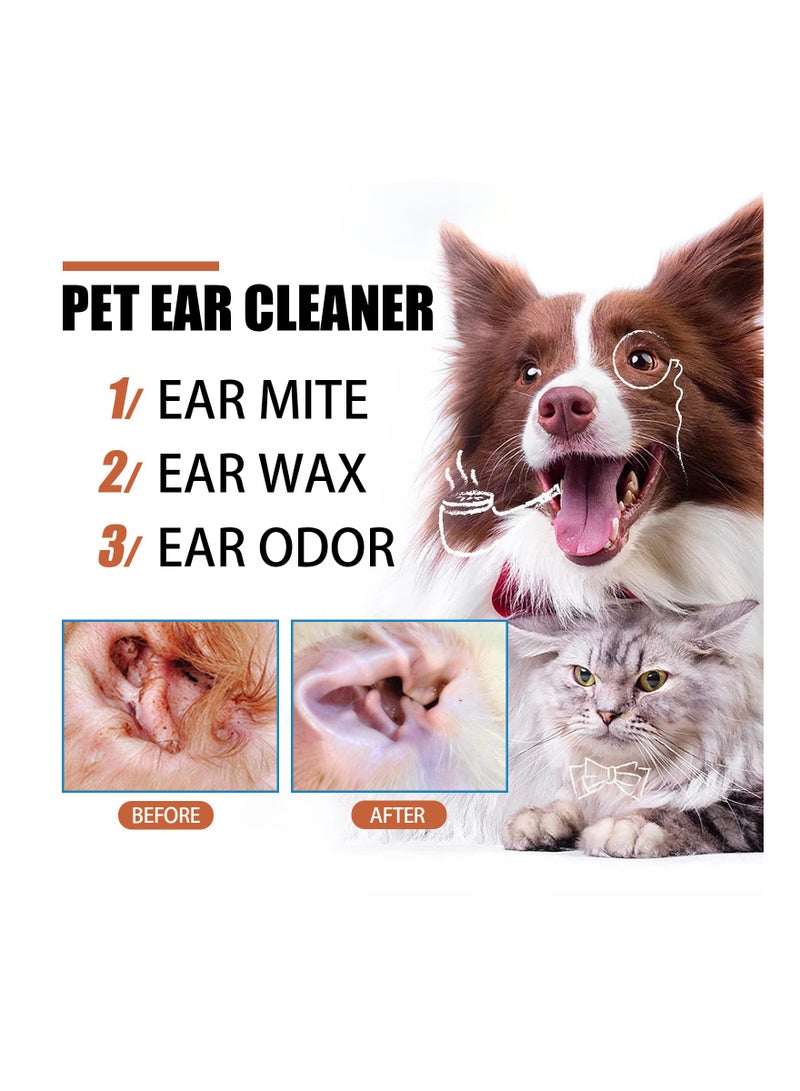YEGBONG 50 ml Pet Ear Cleaning Liquid Swabs Cat & Dog Ear Cleaner Solution - Gentle & Effective Ear Care - for Daily Ear Cleaning - Image 4