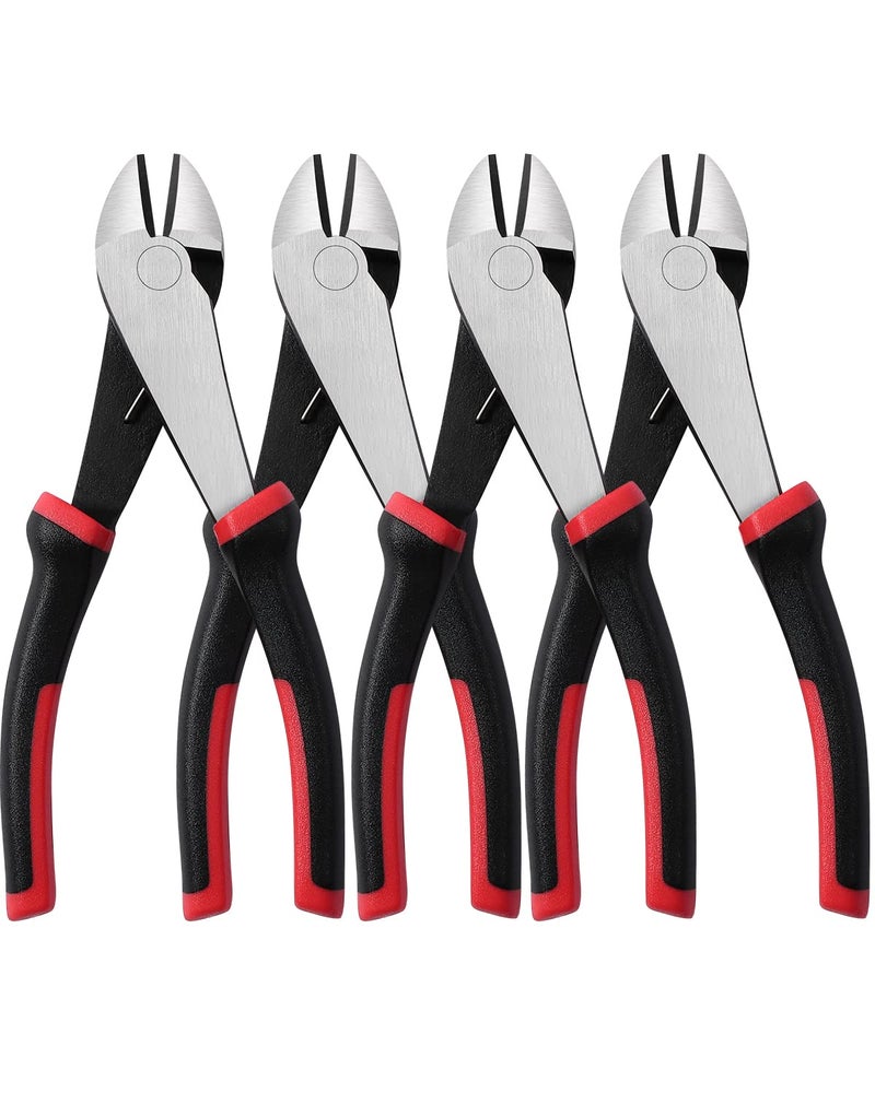IGAN Wire Cutters Heavy Duty (Pack of 4), 7-inch Side Cutters Dikes, Ultra Tough and Durable Diagonal Cutters with Spring-loaded, Ideal Cutting Pliers for Electricians and Homes - Image 1
