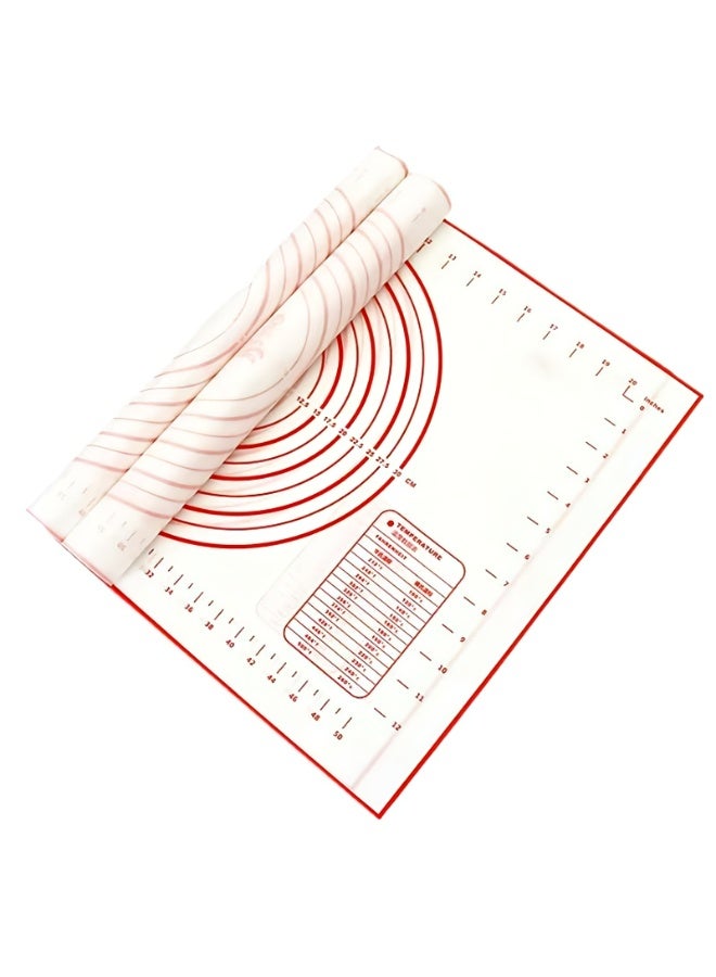 Silicone kneading mat, reusable non-stick dough mat, non-stick and precise markings, essential kitchen tool for bread baking, for rolling/safe/heat insulation, easy to store. - Image 1