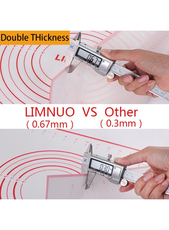 Silicone Baking Mat — A non-stick dough-rolling mat with precise measurements, featuring a non-slip surface, non-stick properties, and heat resistance; easy to roll up for storage; made of food-grade silicone; ideal for making pies, pizzas, cookies, and fondant; dishwasher-safe for easy cleaning (60×40 cm) - Image 5