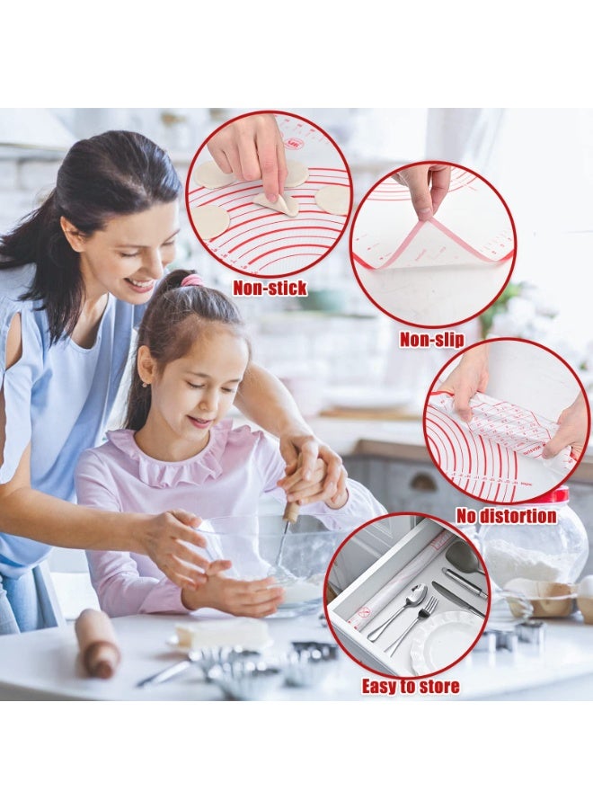 Silicone Baking Mat — A non-stick dough-rolling mat with precise measurements, featuring a non-slip surface, non-stick properties, and heat resistance; easy to roll up for storage; made of food-grade silicone; ideal for making pies, pizzas, cookies, and fondant; dishwasher-safe for easy cleaning (60×40 cm) - Image 3