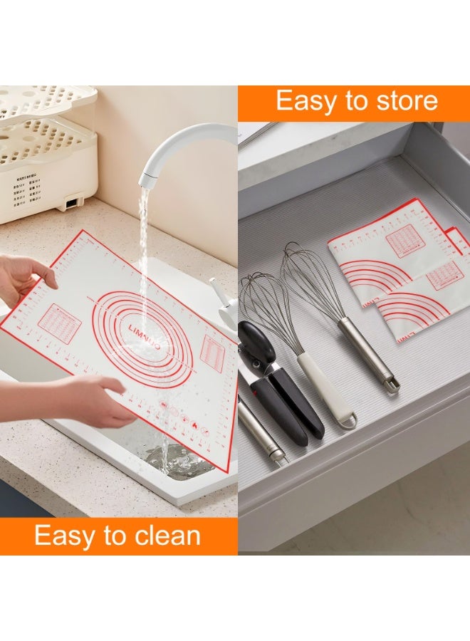 Silicone Baking Mat — A non-stick dough-rolling mat with precise measurements, featuring a non-slip surface, non-stick properties, and heat resistance; easy to roll up for storage; made of food-grade silicone; ideal for making pies, pizzas, cookies, and fondant; dishwasher-safe for easy cleaning (60×40 cm) - Image 4