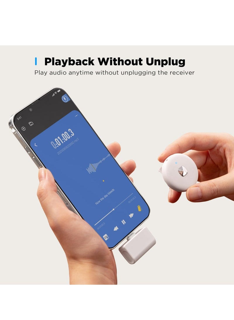 Captaintech Lavalier Microphone for iPhone with Noise Cancellation and Magnetic Clip,18H Battery MFi Certified Lapel Mic for iPhone/iPad YouTube Vlog Video/Live Streaming  - Image 2