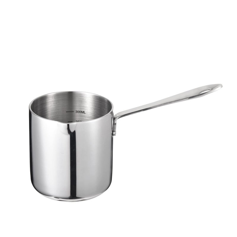 IMEEA Butter Warmer Turkish Coffee Pot Milk Warmer Pot Mini Saucepan with Spout 18/10 Tri-Ply Stainless Steel (10oz/300ml) - Image 1