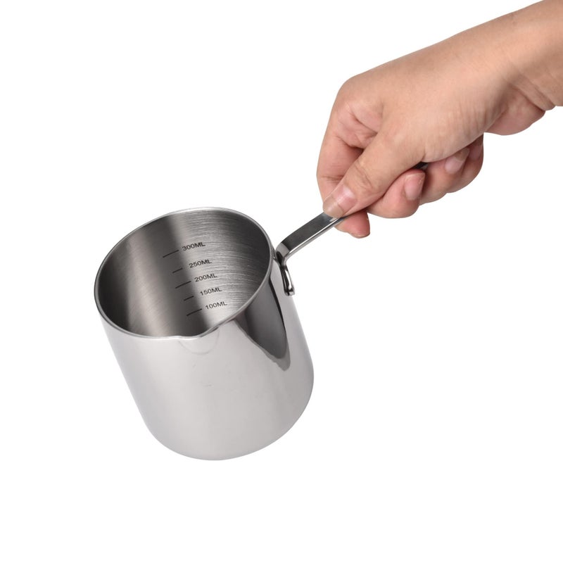 IMEEA Butter Warmer Turkish Coffee Pot Milk Warmer Pot Mini Saucepan with Spout 18/10 Tri-Ply Stainless Steel (10oz/300ml) - Image 3