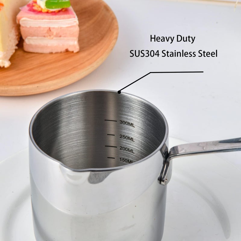 IMEEA Butter Warmer Turkish Coffee Pot Milk Warmer Pot Mini Saucepan with Spout 18/10 Tri-Ply Stainless Steel (10oz/300ml) - Image 5