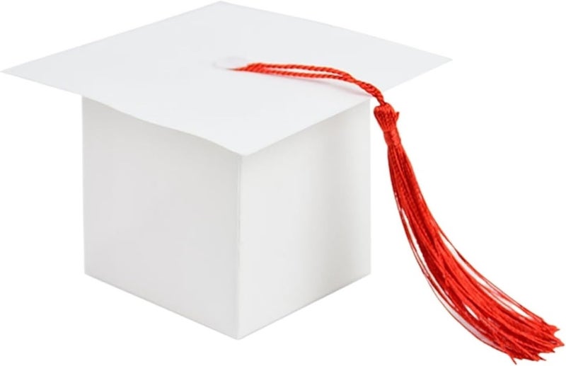 Graduation Candy Box 30Pcs Graduation Decoration Candy Boxes Bachelor Hat Chocolate Gifts Packing Bag For 2024 Congrats Grad Celebration Party Gift(G02-white) - Image 1