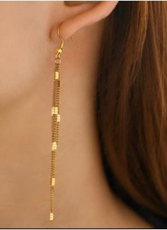 Elegant Stainless Steel Gold Plated Drop Earrings For Women