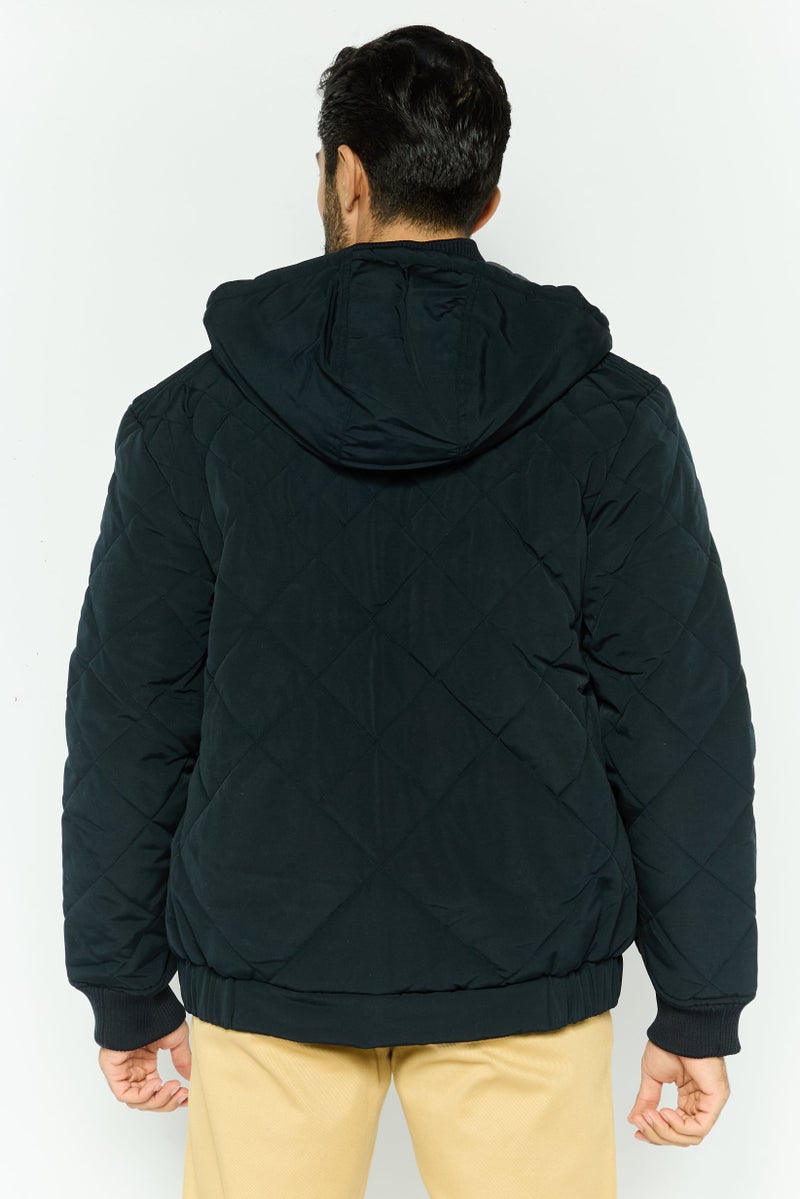 Lyle & Scott Men Quilted Puffer Jacket, Dark Navy  - Image 3