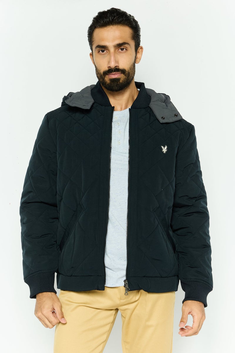Lyle & Scott Men Quilted Puffer Jacket, Dark Navy  - Image 1