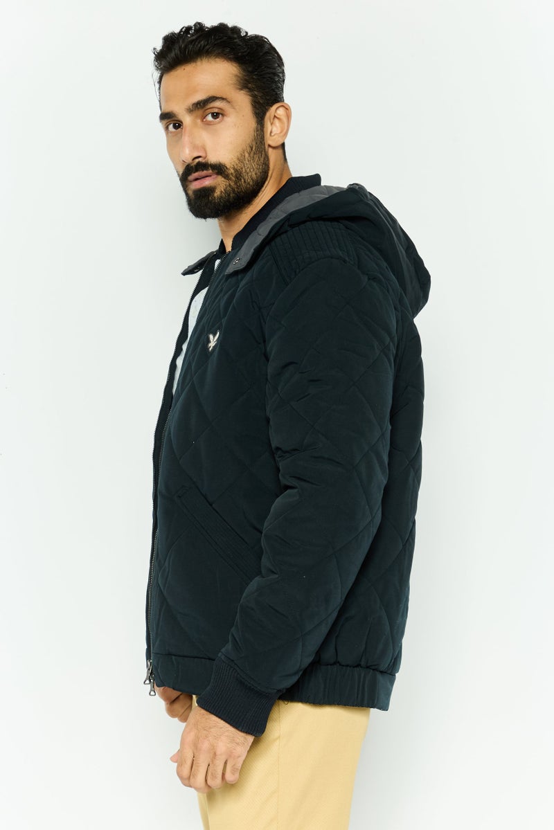 Lyle & Scott Men Quilted Puffer Jacket, Dark Navy  - Image 4