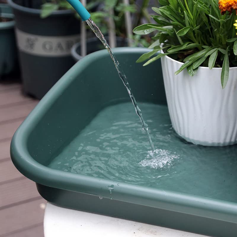 Defemim Garden Tidy Tray, Multifunctional One Piece Potting Tray for Seeding, Mixing, Growing and Pot Storage, Succulent and Cactus Soil Potting Mix Tray 23"x16.4"x4.3",Green - Image 5