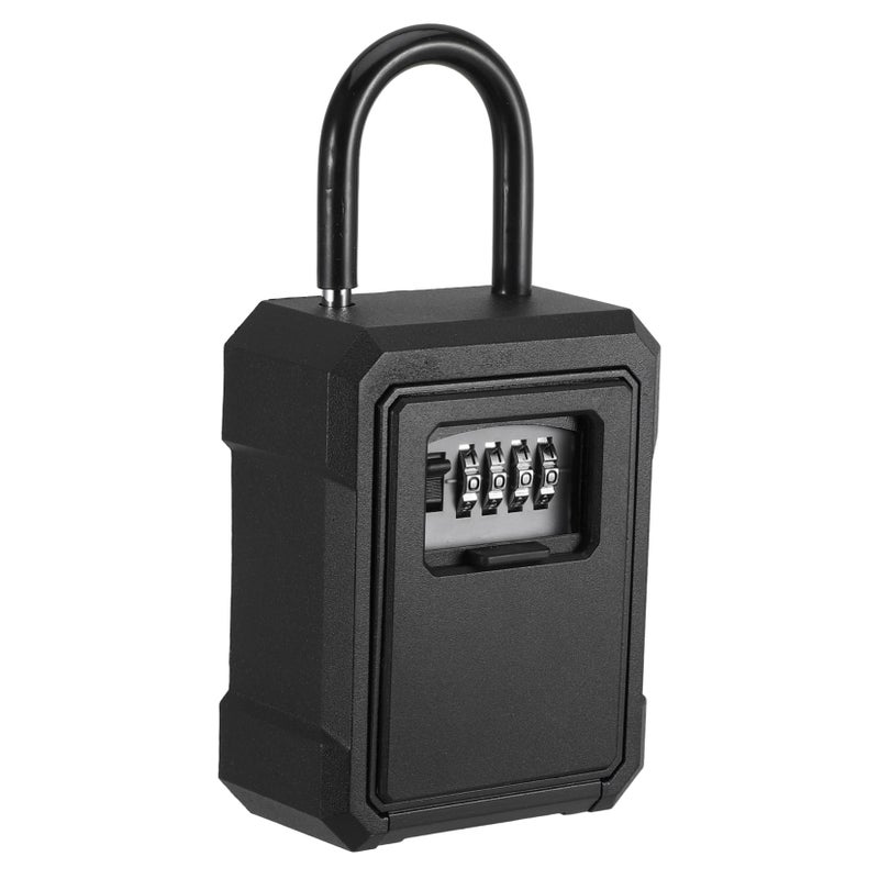 Resettable Code Key Lock Box Hidden Key Holder for Home Office Garage Travel Black - Image 2