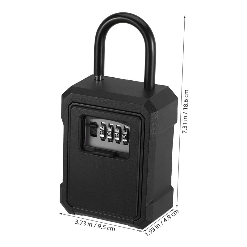 Resettable Code Key Lock Box Hidden Key Holder for Home Office Garage Travel Black - Image 3