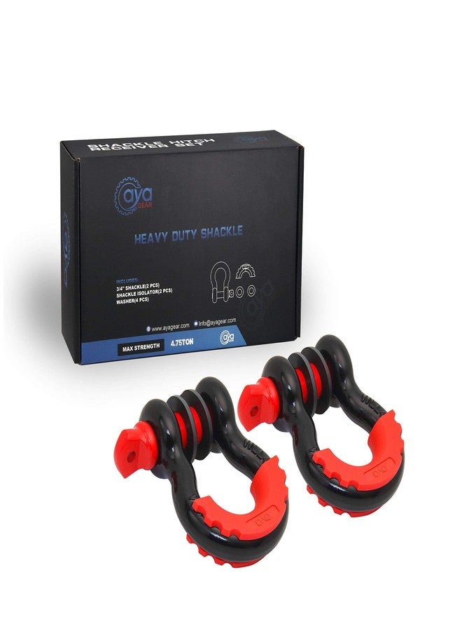 AyA Gear D Ring Shackle (2 Pack) 62,700 Ibs Break Strength with 7/8" Screw Pin and Shackle Isolator & Washers Kit for Tow Strap Winch, Off Road Vehicle Recovery Jeep Truck - Image 5