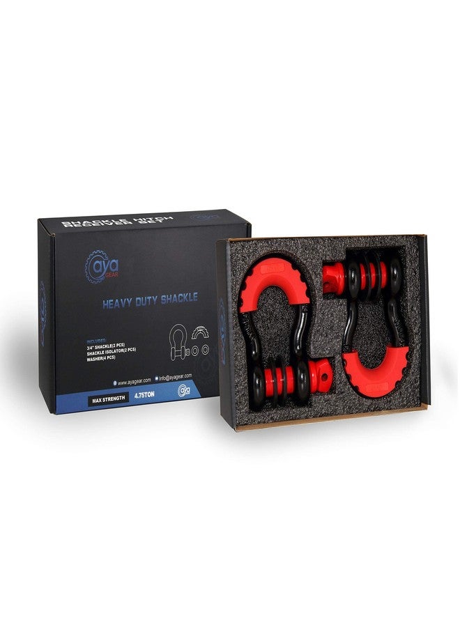 AyA Gear D Ring Shackle (2 Pack) 62,700 Ibs Break Strength with 7/8" Screw Pin and Shackle Isolator & Washers Kit for Tow Strap Winch, Off Road Vehicle Recovery Jeep Truck - Image 4