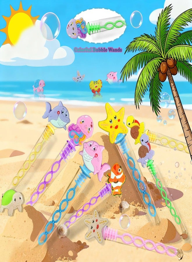 PSDFH 24 Packs Mini Bulk Ocean Theme Bubble Wands for School Beach Pool Theme Summer Party Supplies - Image 3