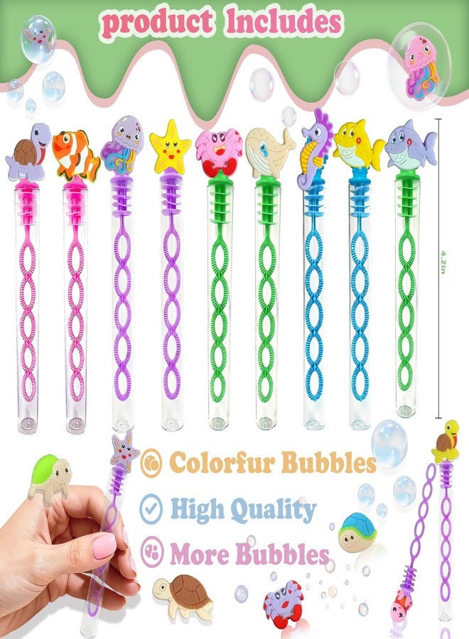 PSDFH 24 Packs Mini Bulk Ocean Theme Bubble Wands for School Beach Pool Theme Summer Party Supplies - Image 2