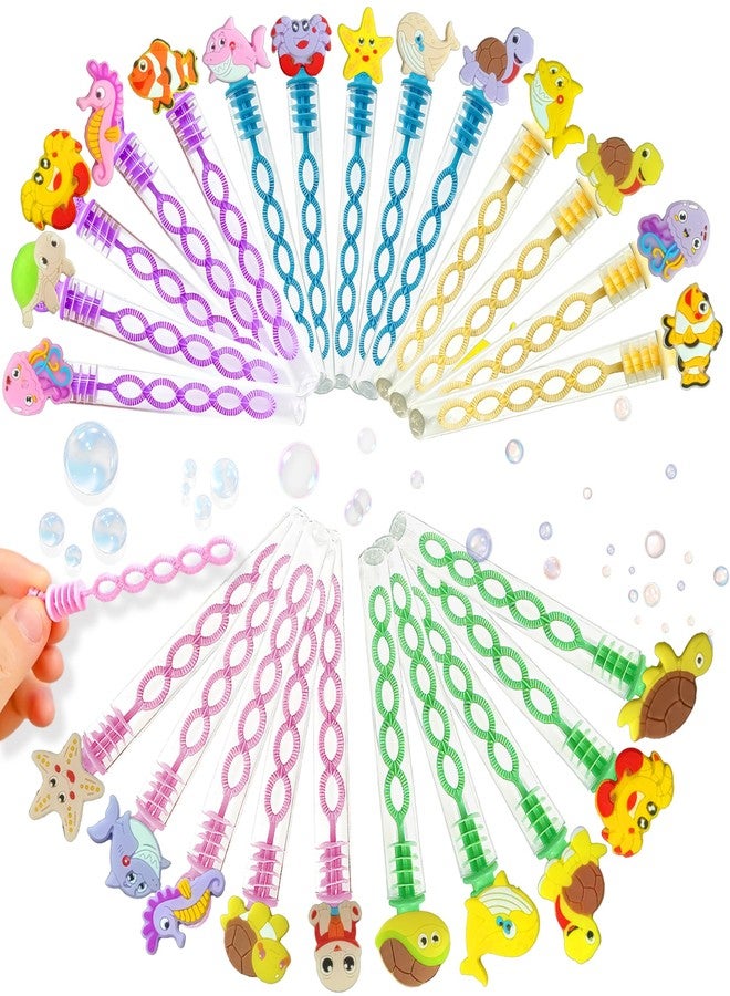 PSDFH 24 Packs Mini Bulk Ocean Theme Bubble Wands for School Beach Pool Theme Summer Party Supplies - Image 1