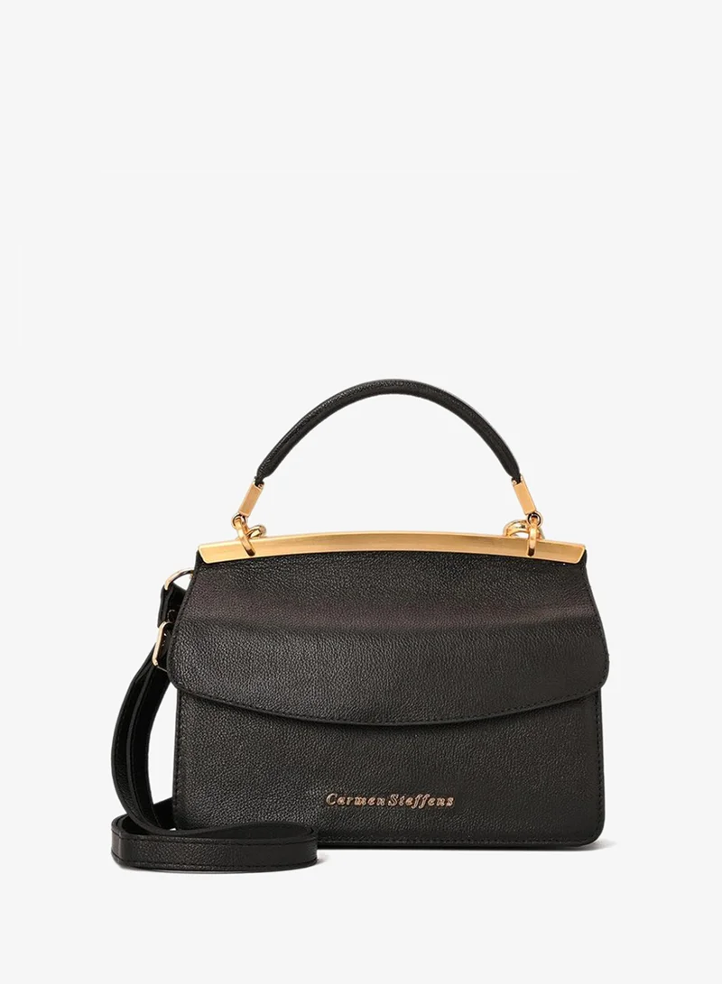 Carmen Steffens  Black Double-Sided Leather Bag for Women | Best Price UAE