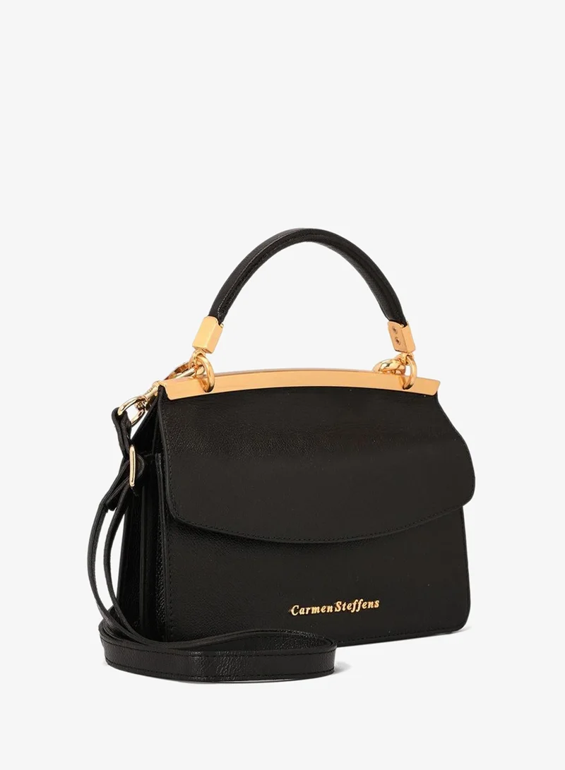 Black Double-Sided Leather Bag
