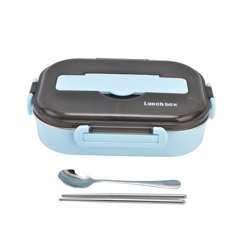 Kids Lunch Box: 4 Compartment 304 Stainless Steel Tray - Leakproof Air Tight Seal Split Design Portable Lunch Box for School Camping Picnic Office Travel - Image 5