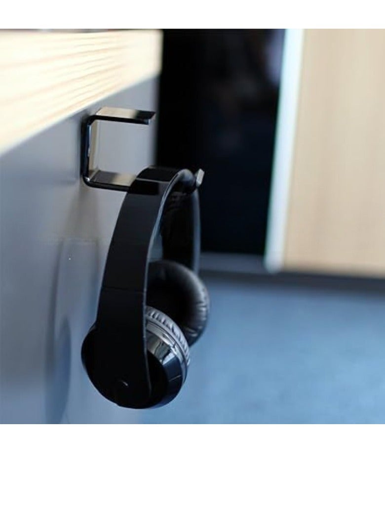 general Durable Headphone Stand With Sticker High-Quality Headset Holder Portable Wall Desk Bracket L-Shape - Image 2