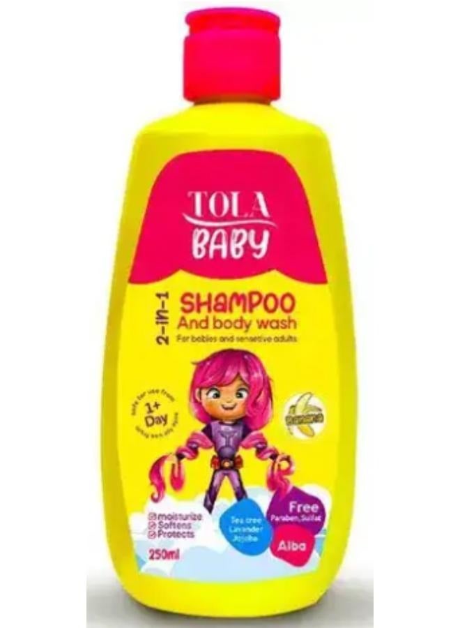 تولا شامبو وغسول الجسم للأطفال من تولا  250 مل. - Image 1