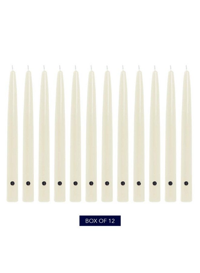 Colonial Candle Unscented Taper Candle, Handipt Collection, Ivory, 12 In, Pack of 12 - Up to 10 Hours Burn - Image 2