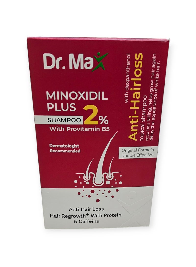 Dr. Max MINOXIDIL PLUS 2% Anti Hair-Loss Innovative Shampoo 250ML - Image 2