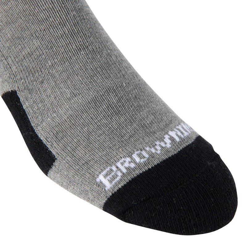 Browning Mens Socks, 3-pack Everyday Crew (Heather Gray / Heather Gray / Heather Gray), Large US - Image 4