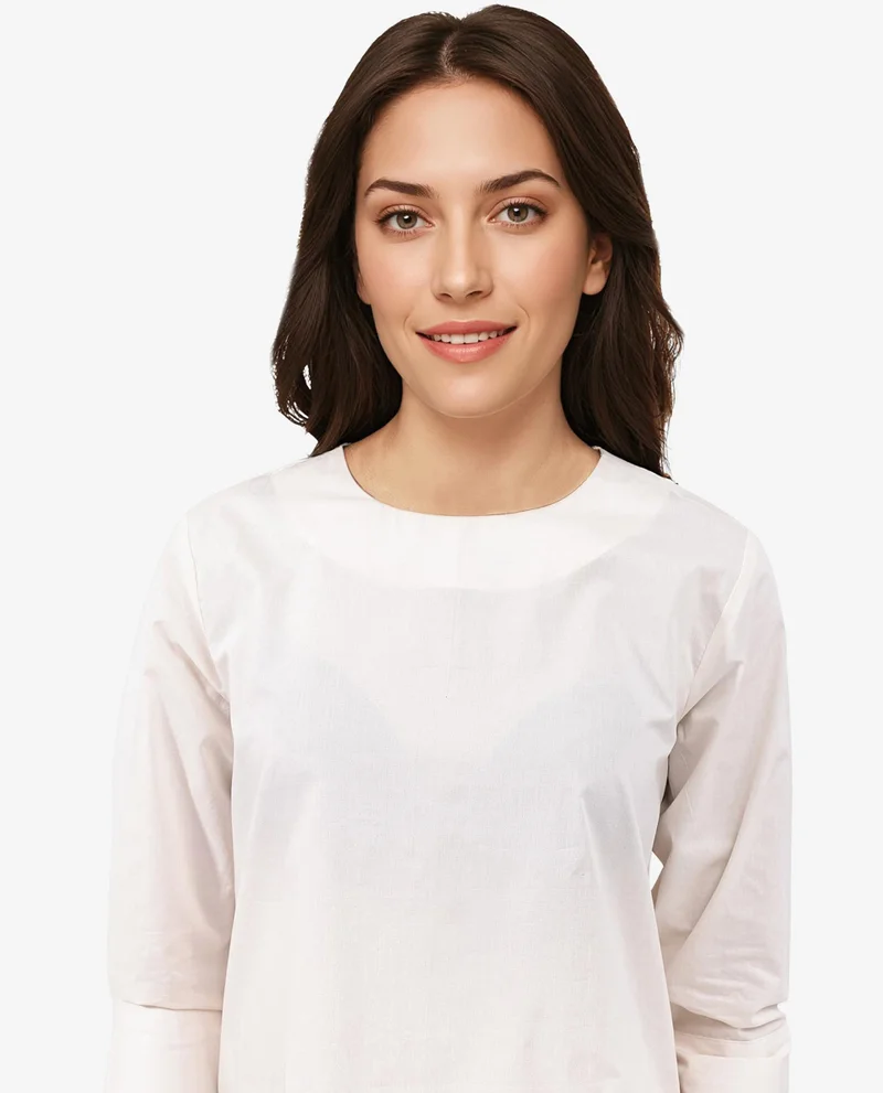 Rareism Women's Cotton Top With Round Neck And Regular Fit