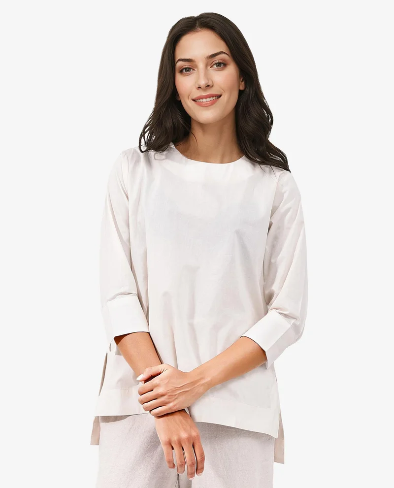 Rareism Women's Cotton Top With Round Neck And Regular Fit