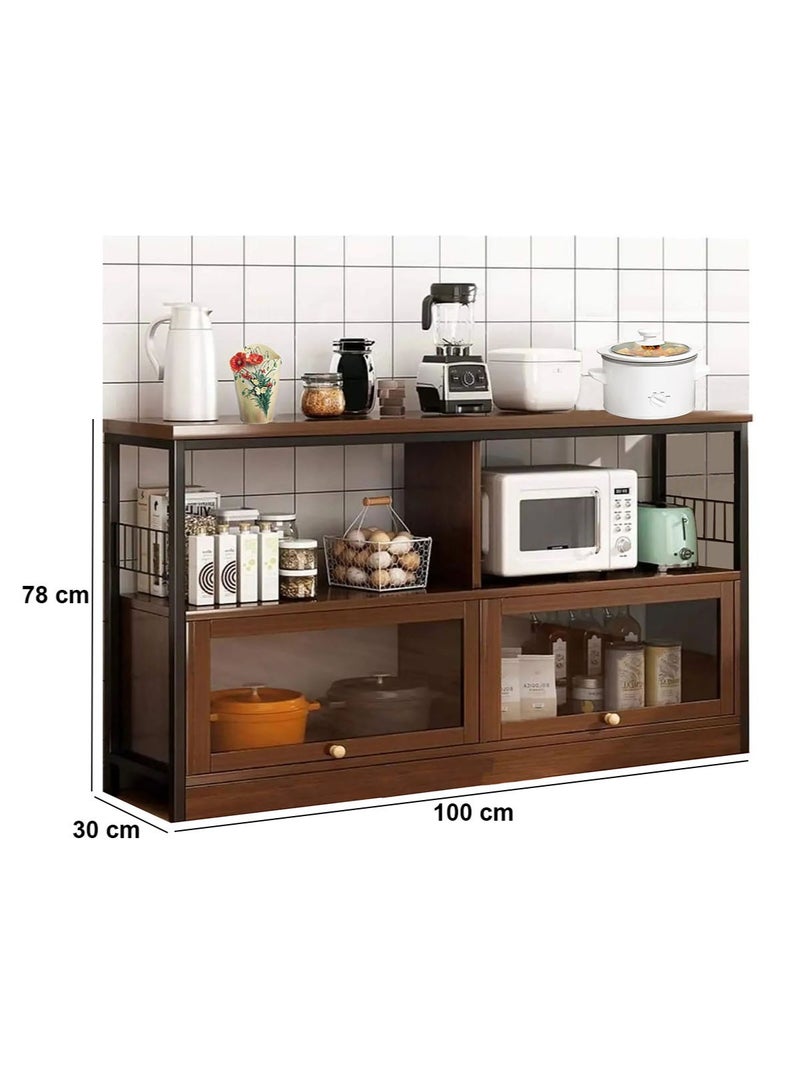 AGD Coffee Cabinet, Large Capacity Coffee Table, Modern Minimalist Style Home Coffee Corner, Suitable for Living Room or Office - Image 2