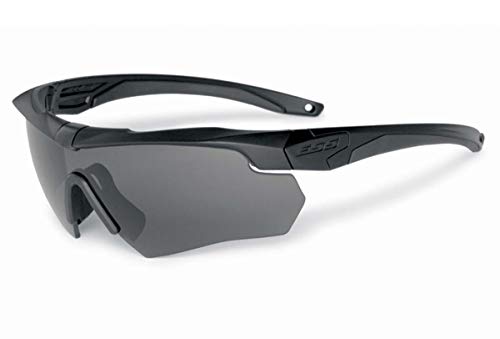 ESS Gray Safety Glasses, Scratch-Resistant, Wraparound Black, One Size - Image 2