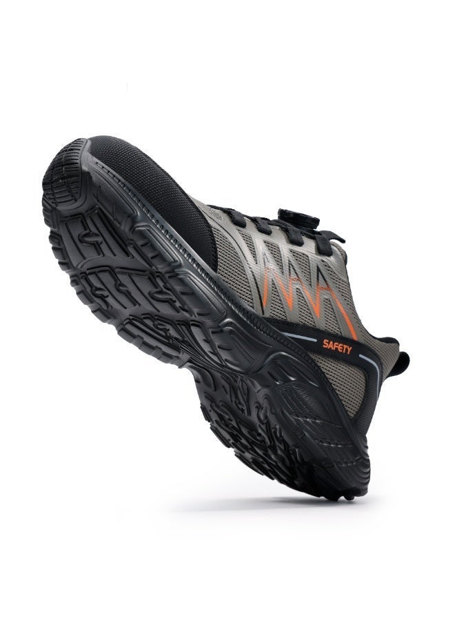 Men's steel-toe safety shoes, lightweight and comfortable, puncture-proof and slip-resistant, wear-resistant and durable, comfortable for long periods of standing, lightweight and breathable, work shoes that can also be worn as fashionable athletic shoes. - Image 3