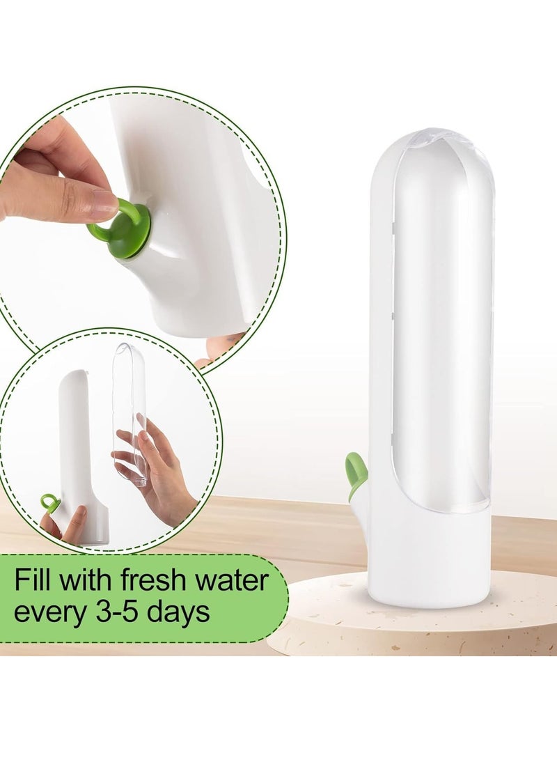Premify 2 Pcs Herb Saver, Herbs Keeper for Refrigerator, Cilantro Storage Containers, Herb Saver Pod Keep Fresh & Green Vegetables, Mint, Parsley, Asparagus for 2-3 Weeks