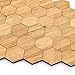iLAND Varnished Dollhouse Flooring on 112 Scale Dollhouse Floor Boards of Bamboo Hexagonal 96pcs - Image 2