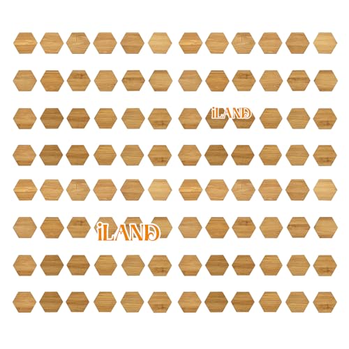 iLAND Varnished Dollhouse Flooring on 112 Scale Dollhouse Floor Boards of Bamboo Hexagonal 96pcs - Image 5