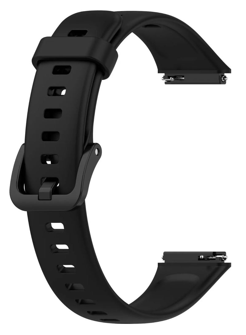 Watch Band For Huawei Band 7 Smartwatch Replacement Sport Bracelet Silicone Strap Black - Image 2