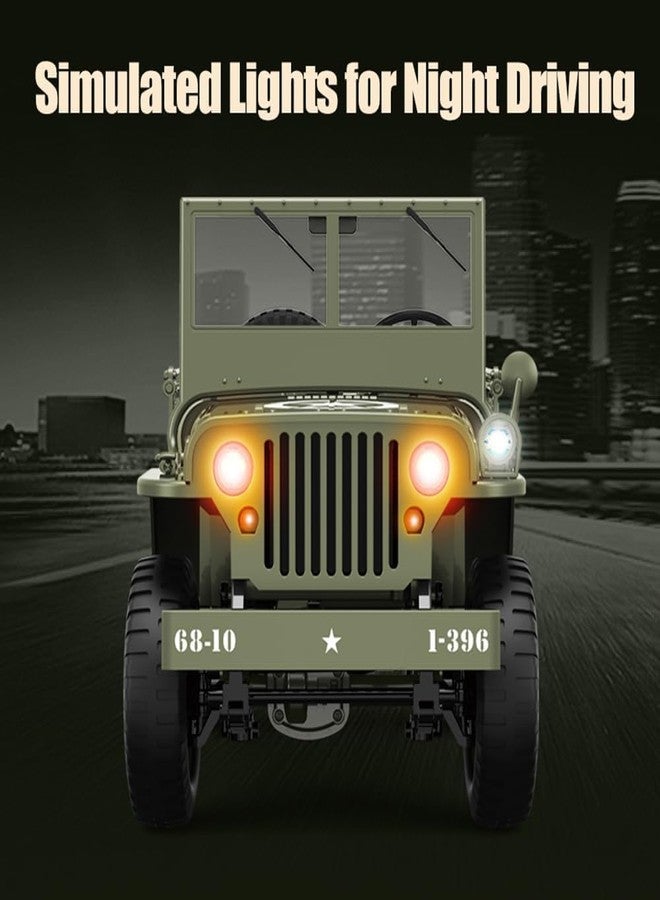 JETRA RC Crawler 1:10 Scale Simulation of a Multi-Purpose Off-Road Car 2.4G 1941 Mb Scaler Willys Crawler Climbing Scale Military Truck Vehicle Adult Kids Toy - Image 4