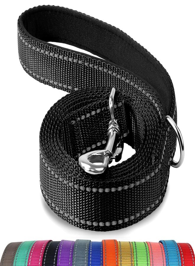 Joytale Dog Leash, 4 FT Double-Sided Reflective, Padded Handle Nylon Heavy Duty Leashes for Small Dogs Walking, Black - Image 1