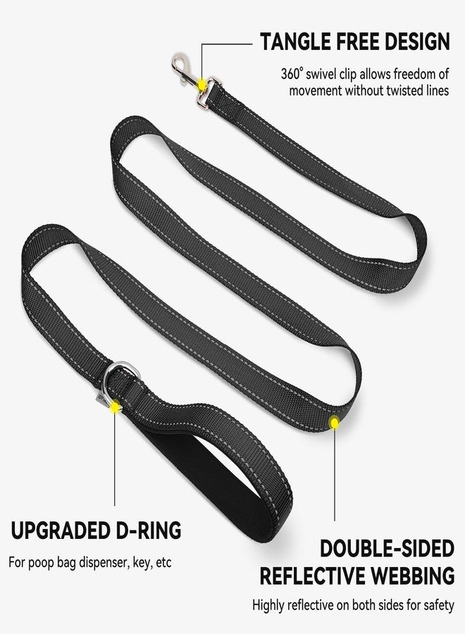 Joytale Dog Leash, 4 FT Double-Sided Reflective, Padded Handle Nylon Heavy Duty Leashes for Small Dogs Walking, Black - Image 5