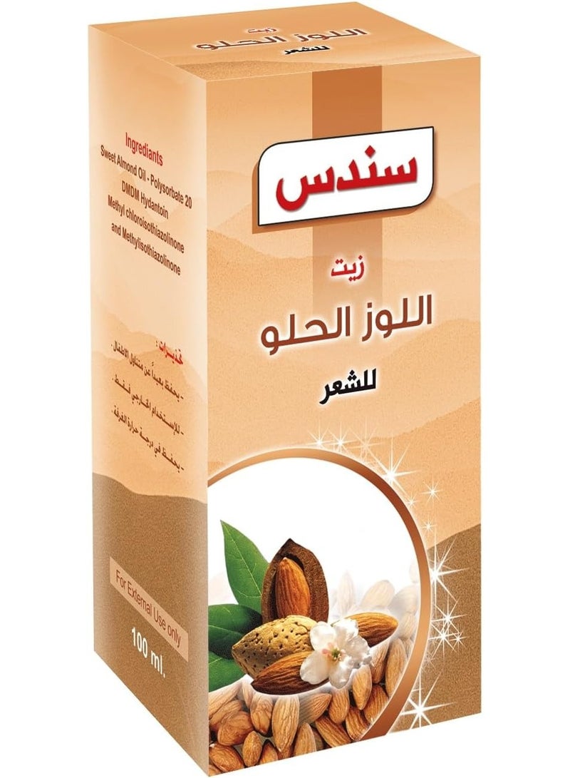 sondos Oil Sweet Almond For Hair 100 ml - Image 1